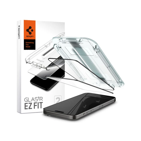 Spigen Glas tR EZ Fit Screen Protector for iPhone 15 Pro